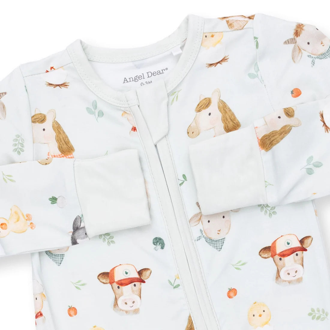Angel Dear Bamboo Romper - Baby Farm Faces