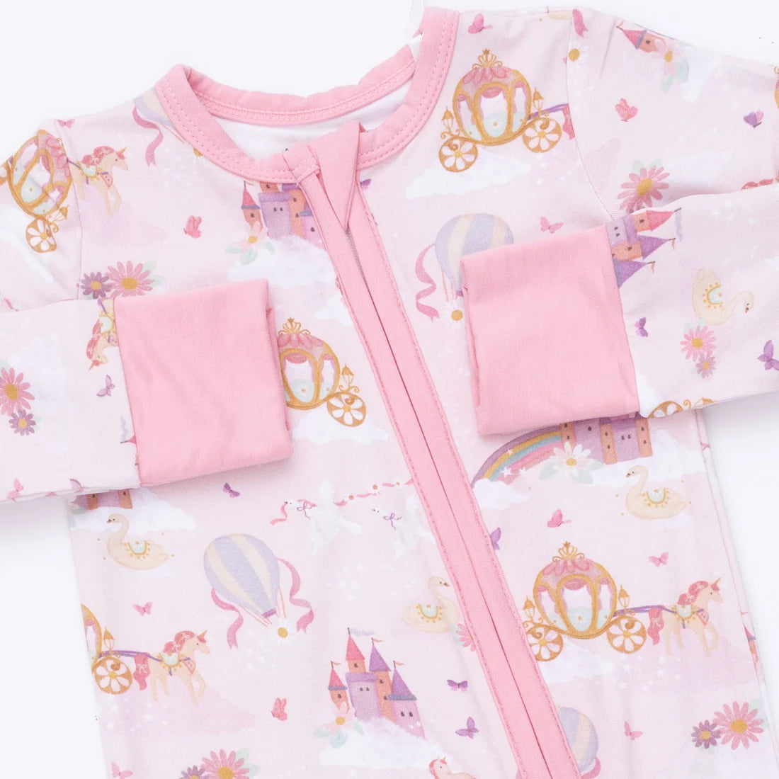 Angel Dear Bamboo Romper - Princess Unicorns and Castle