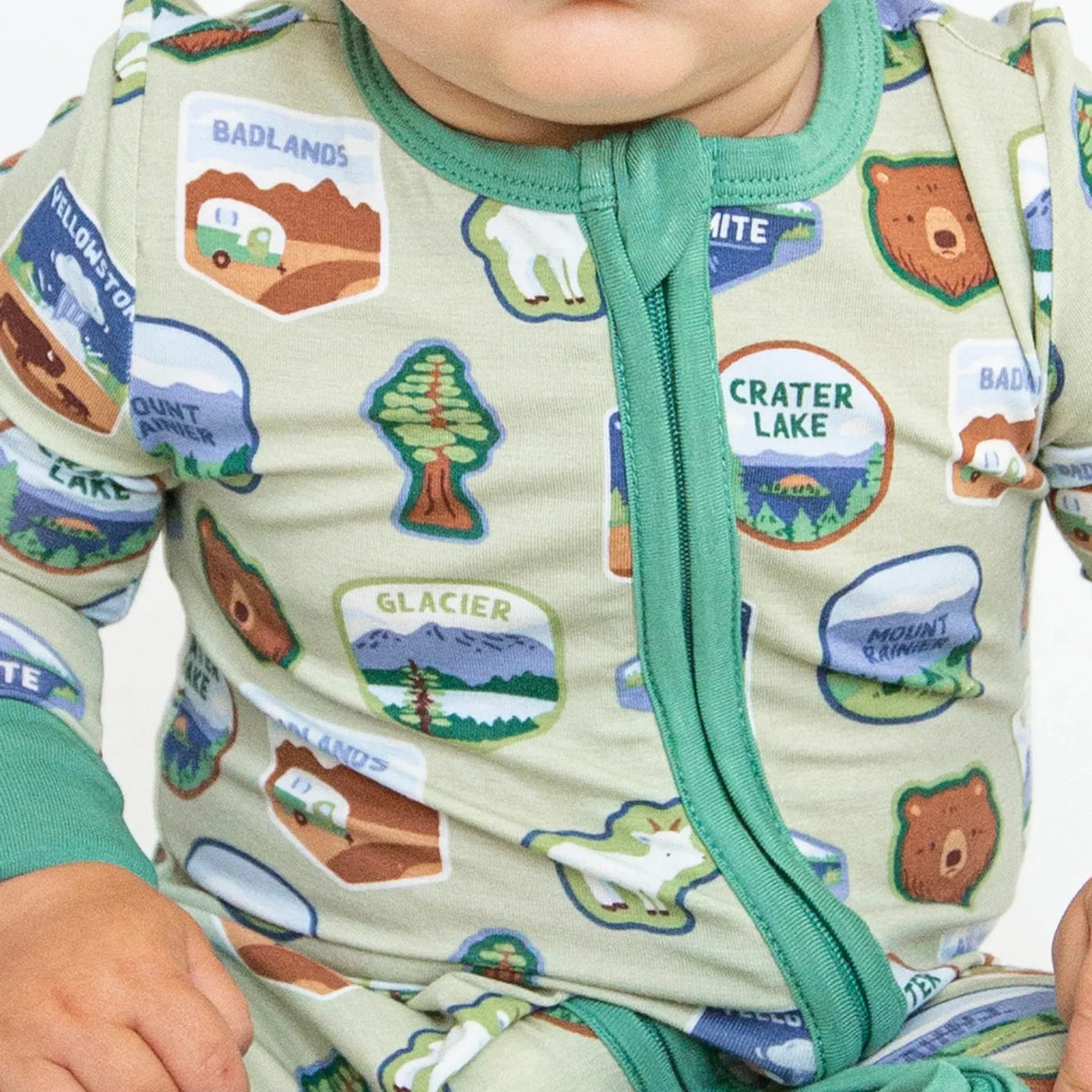 Angel Dear Bamboo Romper - National Parks Patches West - Kid's Stuff Superstore