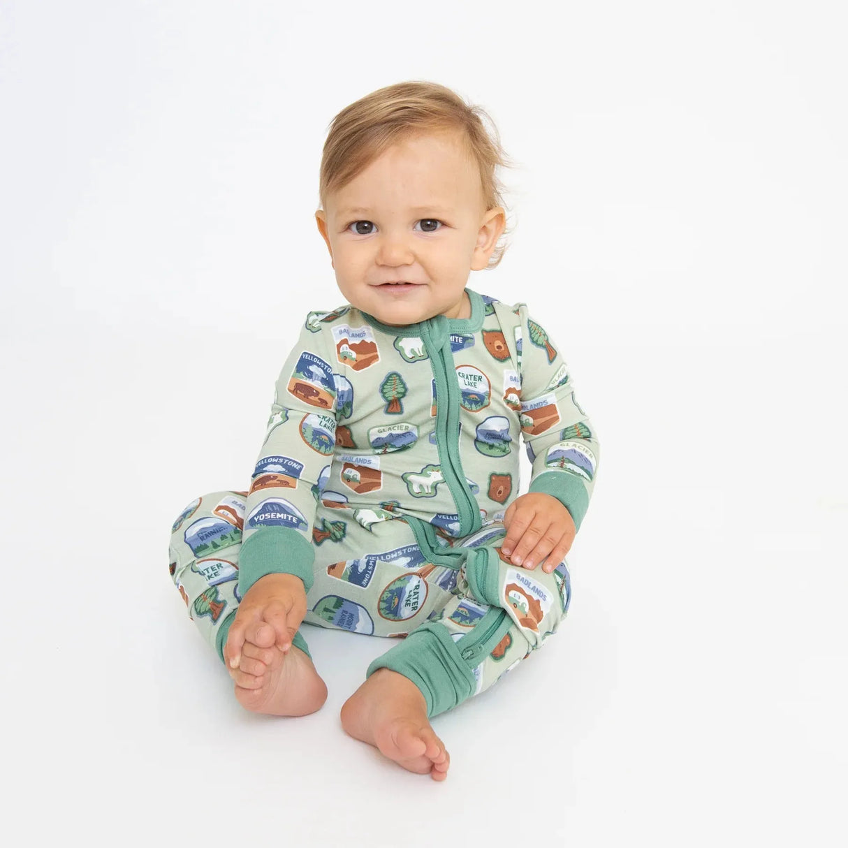 Angel Dear Bamboo Romper - National Parks Patches West - Kid's Stuff Superstore