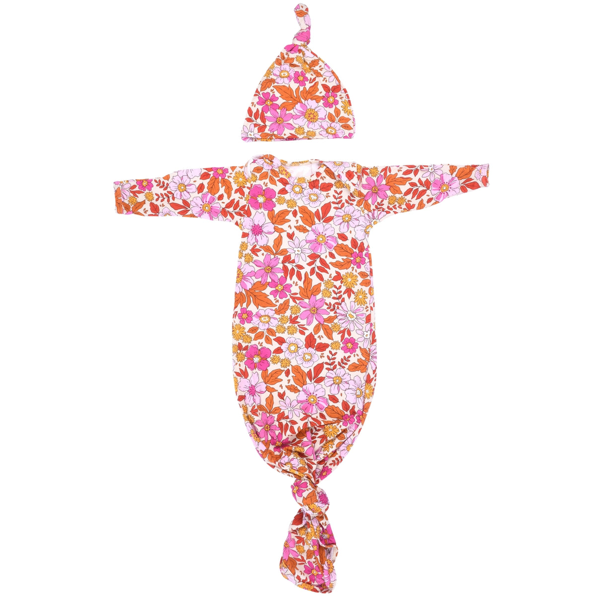 Three Little Tots Knotted Gown + Hat - Kid's Stuff Superstore