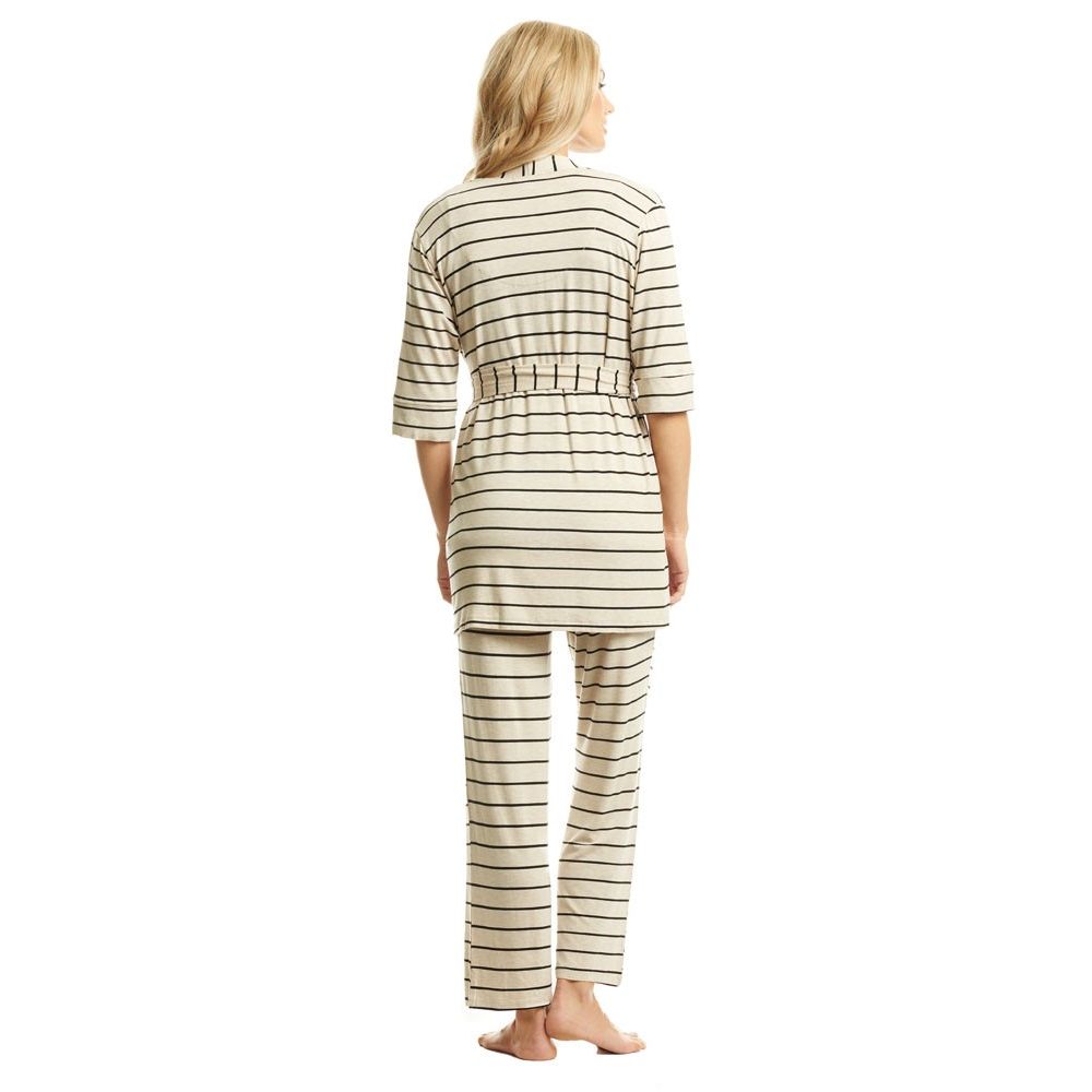Everly Grey 5 Pc Matching Set - Sand Stripe