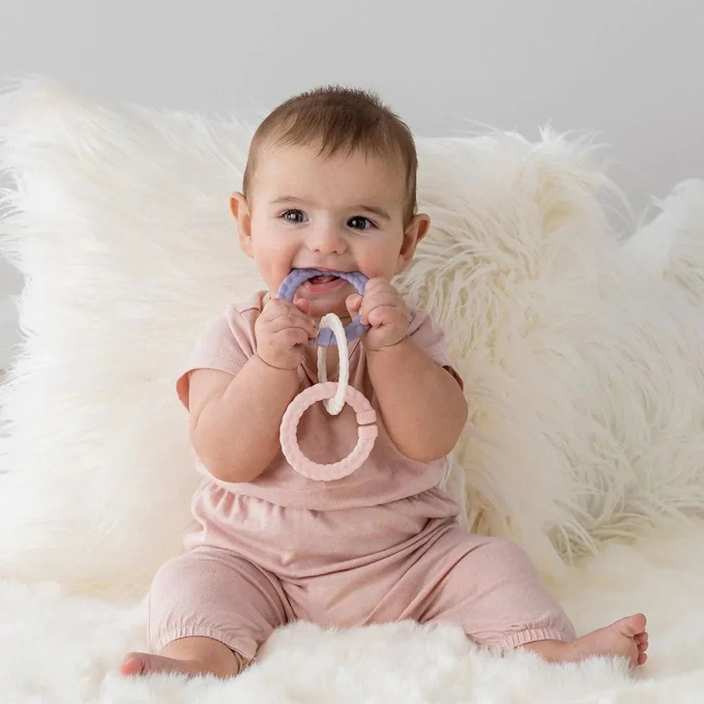 Itzy Ritzy Ritzy Linking Rings - Pastel Rainbow - Kid's Stuff Superstore