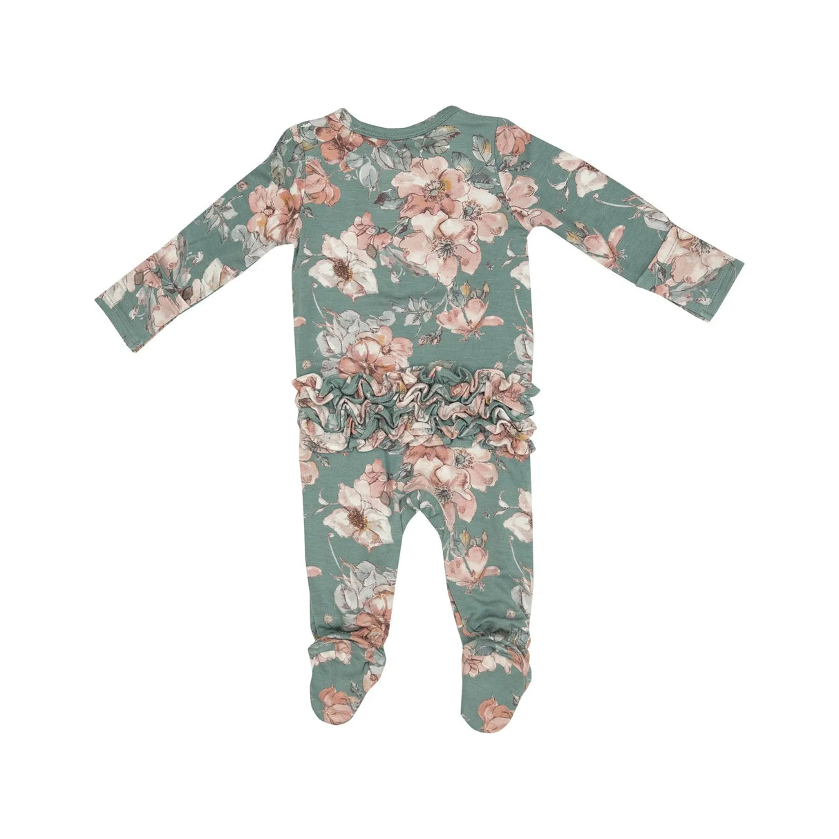 Angel Dear Bamboo Zipper Footie - Woodrose Green - Kid's Stuff Superstore