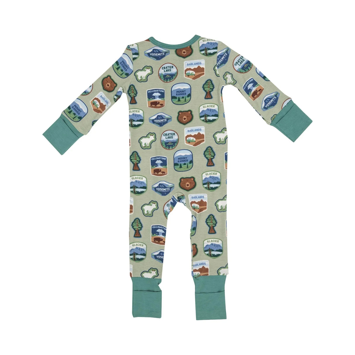 Angel Dear Bamboo Romper - National Parks Patches West - Kid's Stuff Superstore