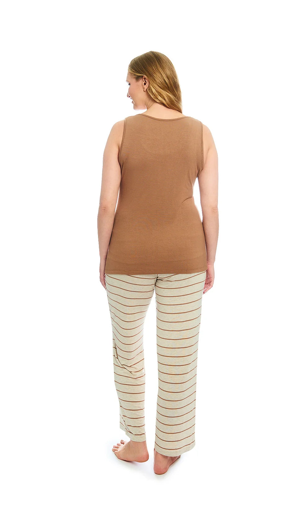 Everly Grey 5 Pc Matching Set - Mocha Stripe