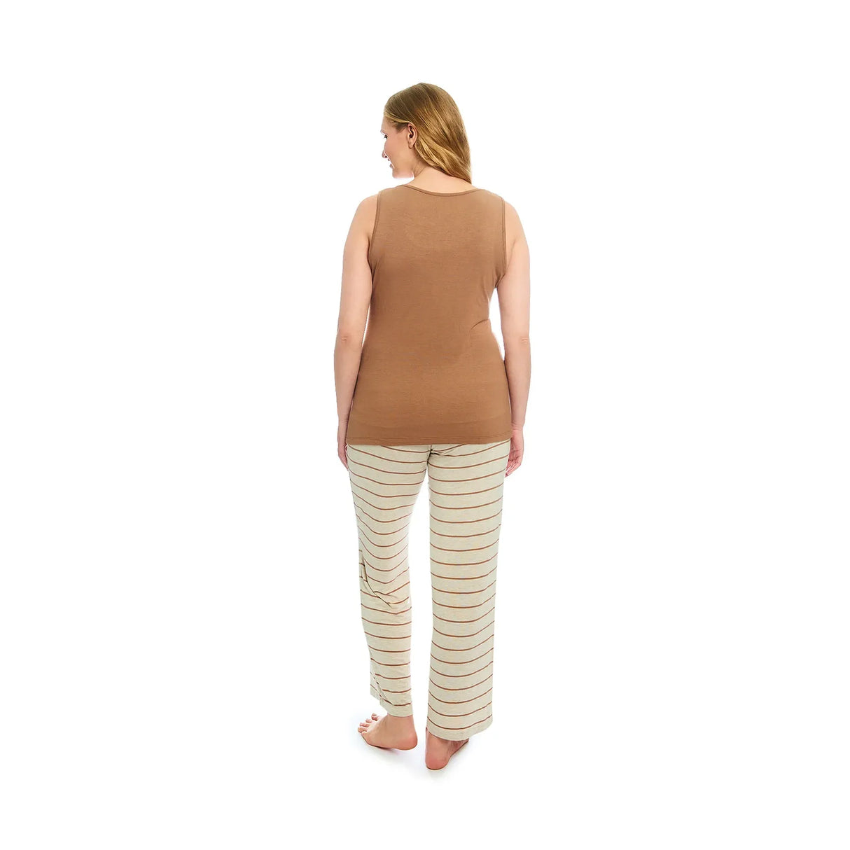 Everly Grey 5 Pc Matching Set - Mocha Stripe