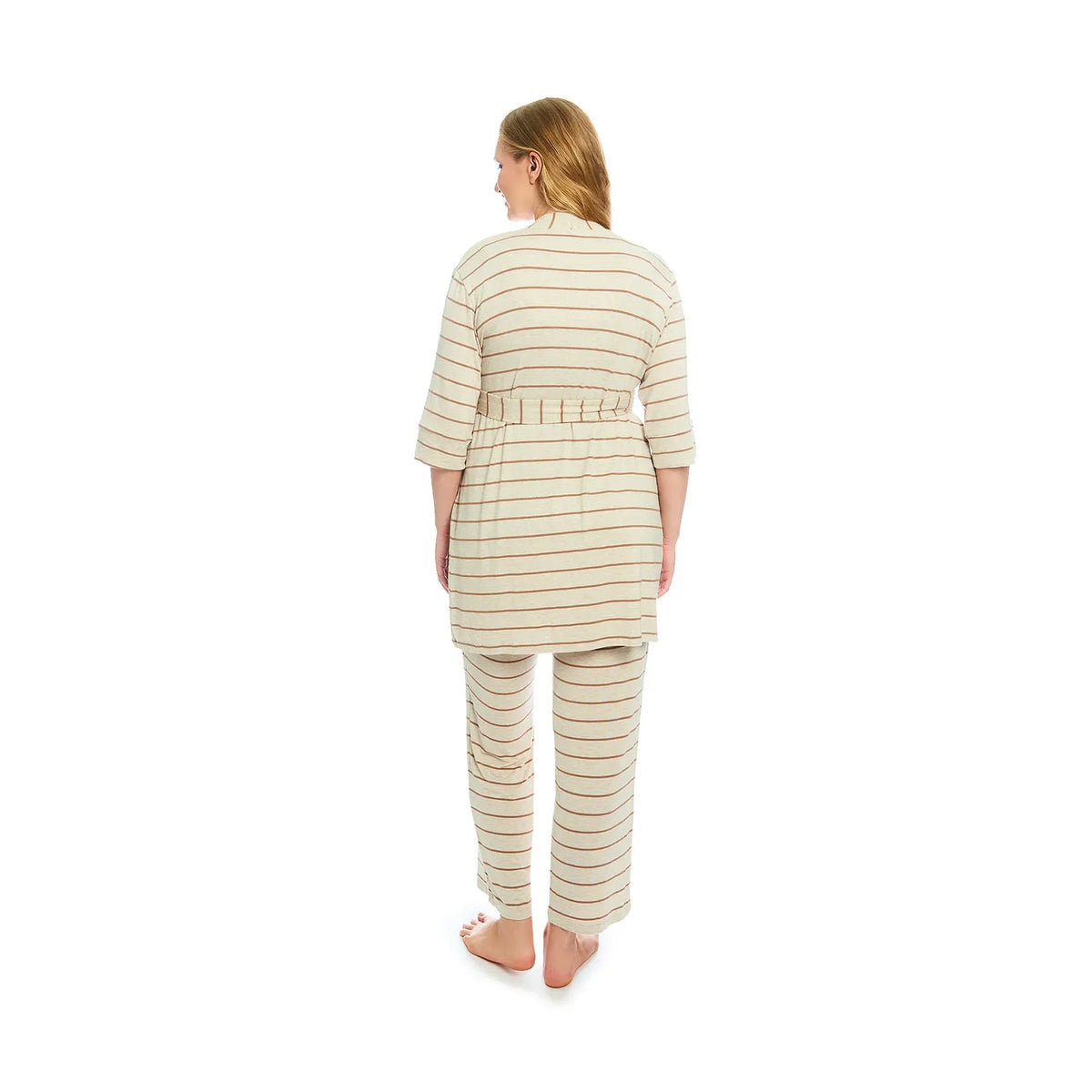 Everly Grey 5 Pc Matching Set - Mocha Stripe