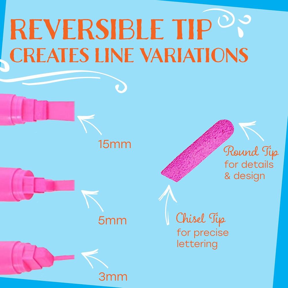 Giant Liquid Chalk Erasable Markers - 8 Pack - Kid's Stuff Superstore