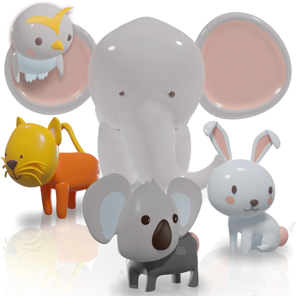 SplashEZ TubEZ Family Mold Free Bath Toys - Elephant & Friends - Kid's Stuff Superstore