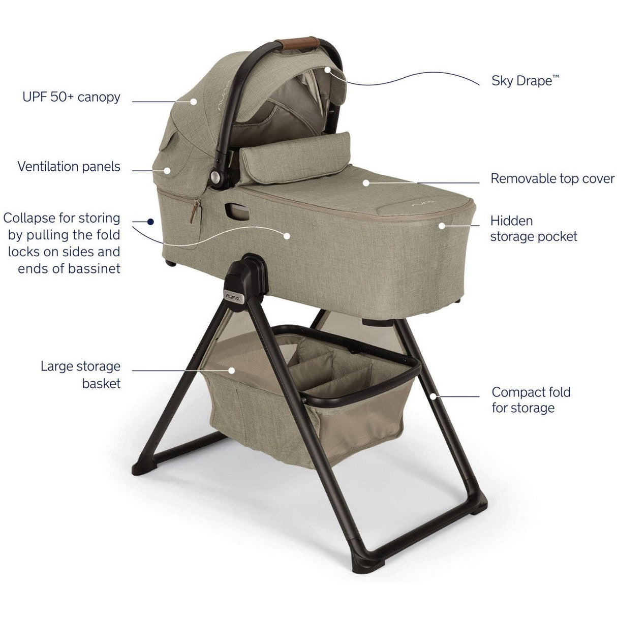 Nuna Demi Next Bassinet + Stand - Kid's Stuff Superstore