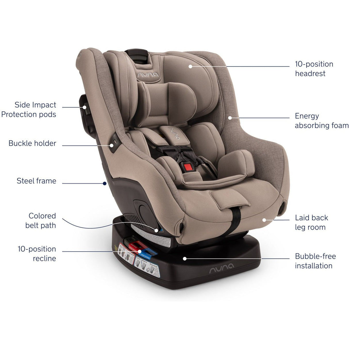 Nuna RAVA Fire Retardant-Free Convertible Car Seat - Kid's Stuff Superstore