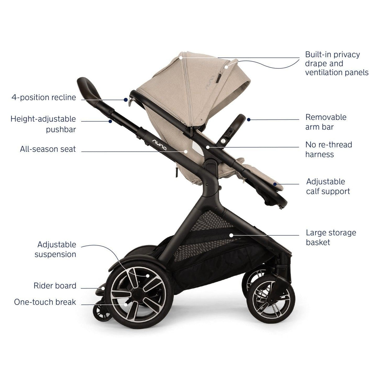 Nuna DEMI Next Stroller + Rider Board - Kid's Stuff Superstore