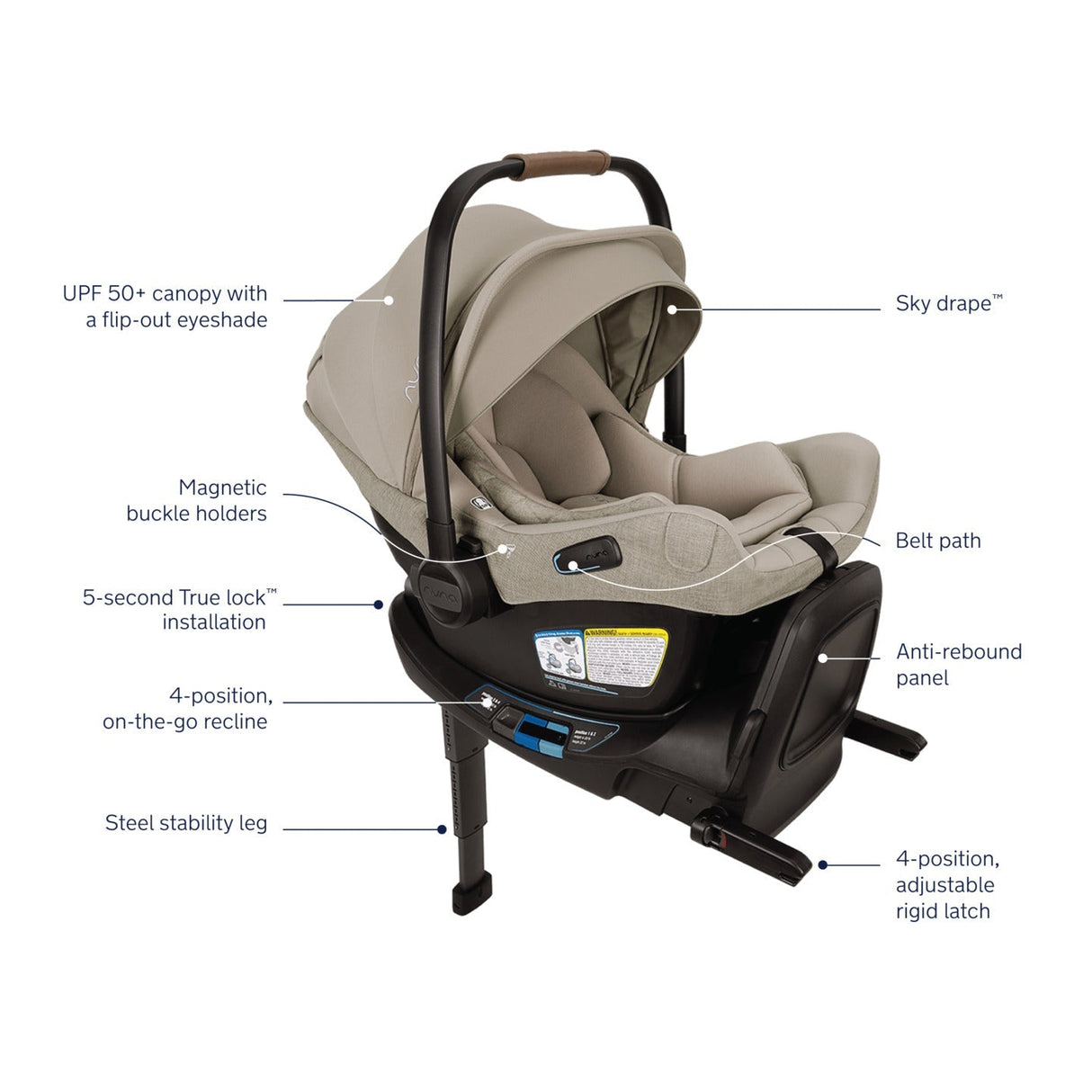 Nuna PIPA Aire RX Infant Car Seat + RELX Base - Kid's Stuff Superstore