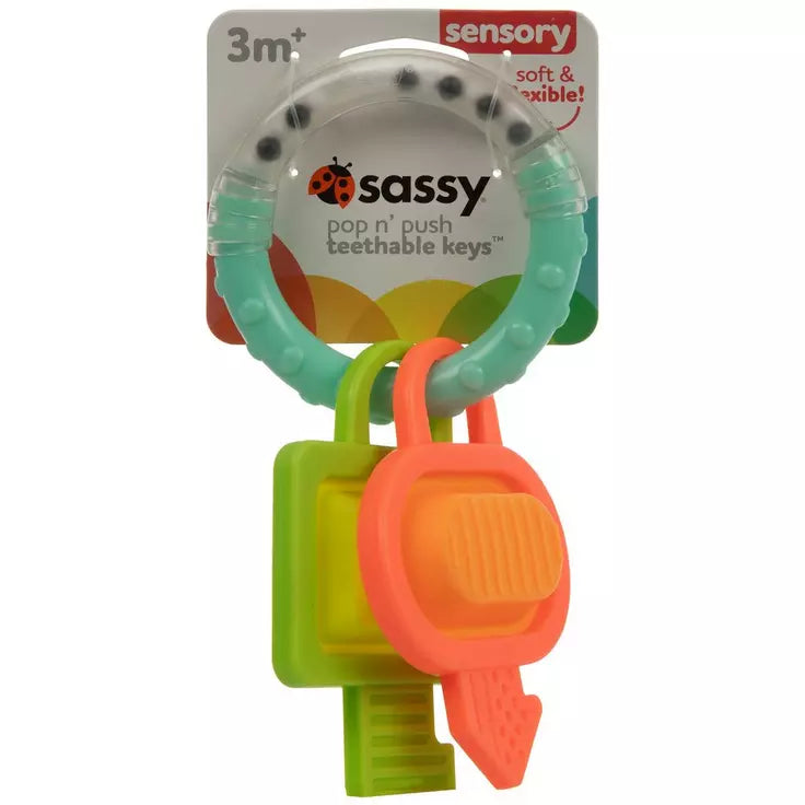 Sassy Pop n' Push Teethable Keys - Kid's Stuff Superstore