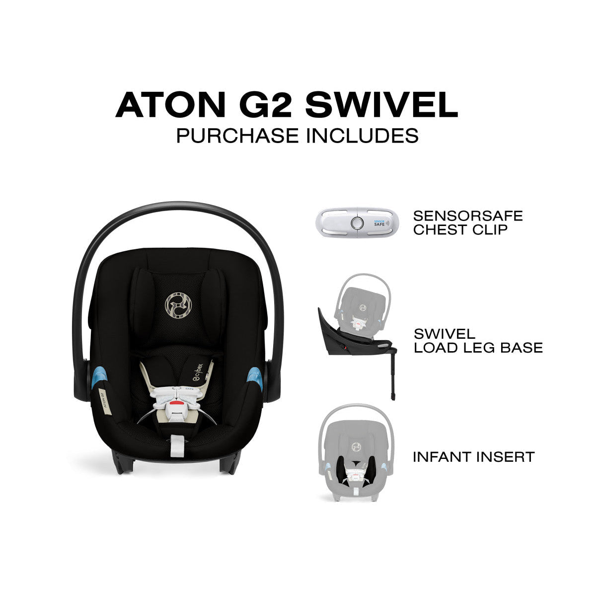 Cybex Aton G2 Swivel Infant Car Seat + Load Leg Base - Kid's Stuff Superstore