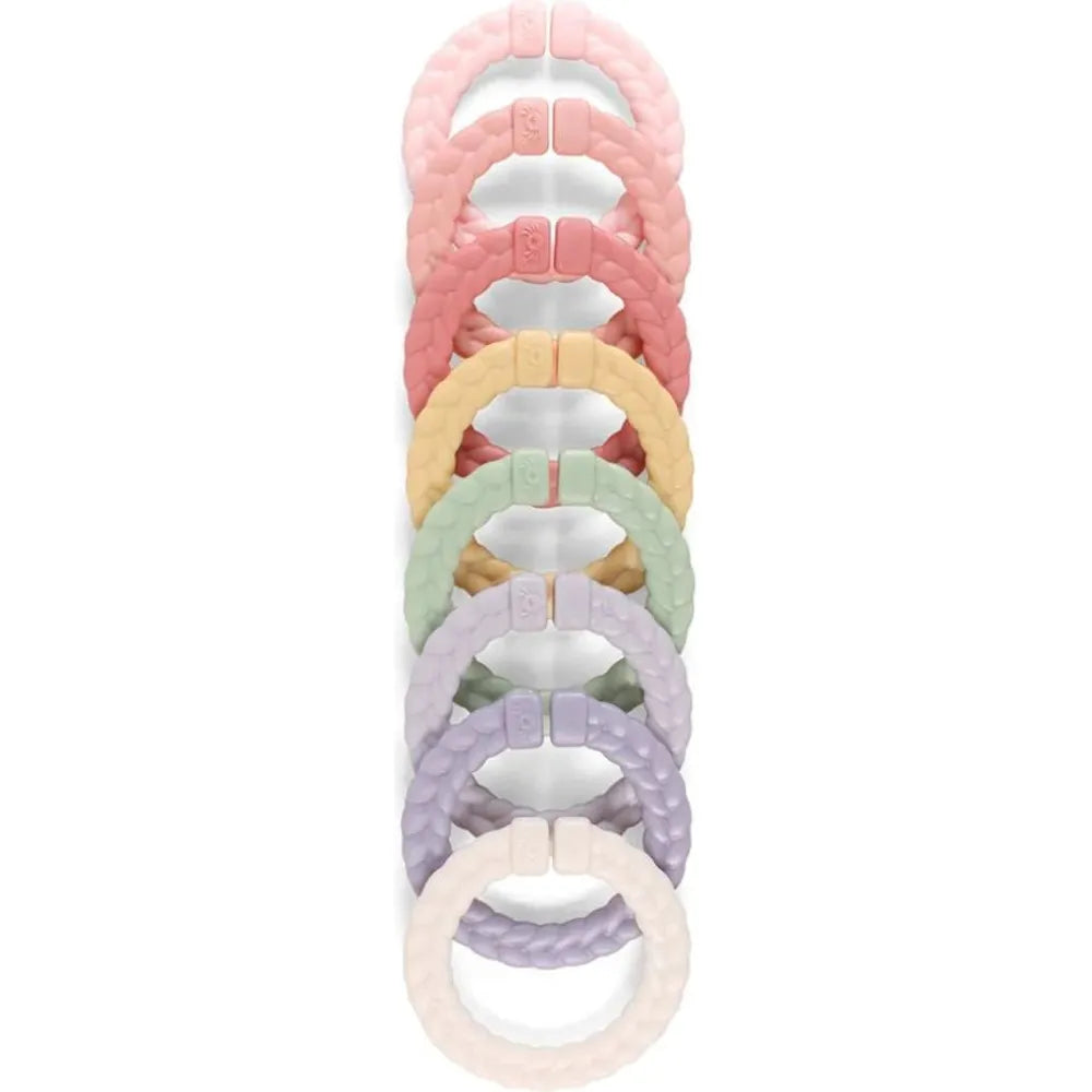 Itzy Ritzy Ritzy Linking Rings - Pastel Rainbow - Kid's Stuff Superstore