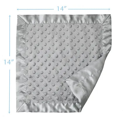 Minky Dot/Satin Security Blanket 14"x 14" - Kid's Stuff Superstore