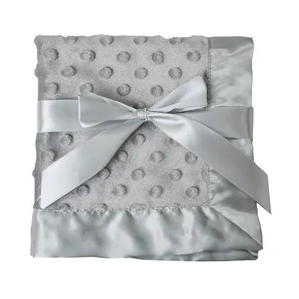 Minky Dot/Satin Security Blanket 14"x 14" - Kid's Stuff Superstore