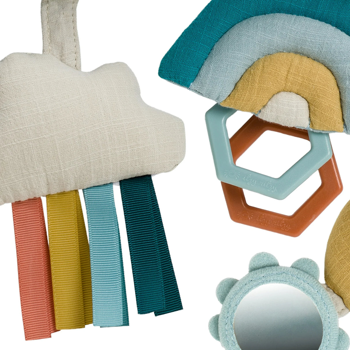 Itzy Ritzy Itzy Bitzy Spiral Car Seat Activity - Rainbow - Kid's Stuff Superstore