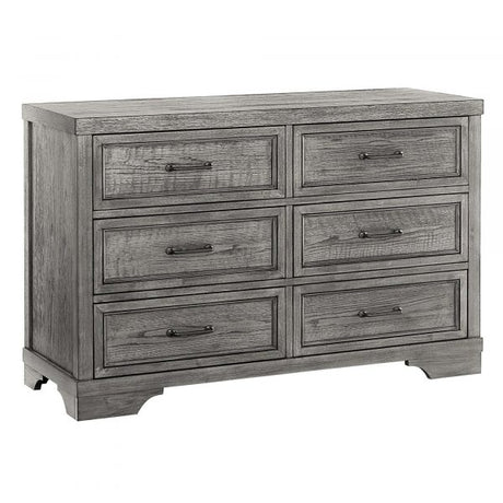 Foundry Arch Top Convertible Crib and Double Dresser | Brushed Pewter - Kid's Stuff Superstore