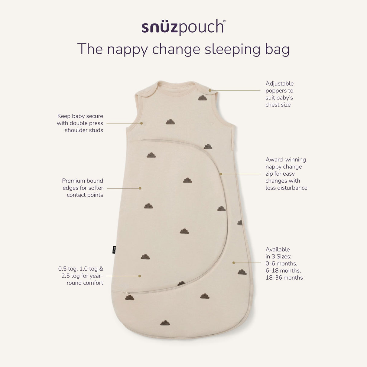 SnüzPouch Sand Cloud - Kid's Stuff Superstore