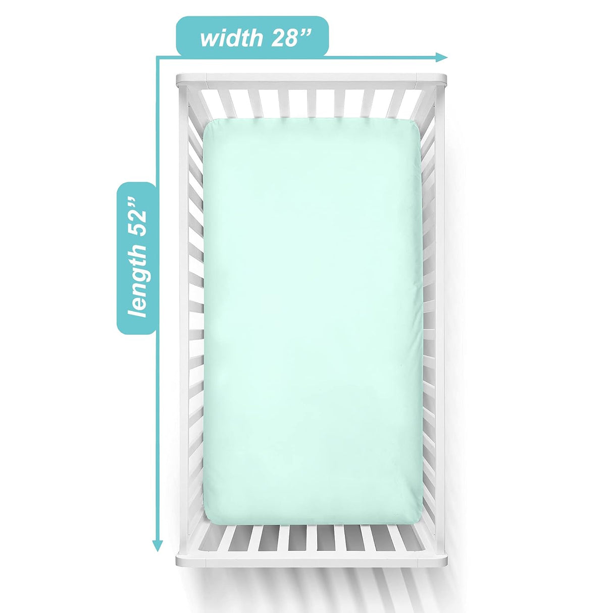 American Baby Company Cotton Jersey Fitted Crib Sheet - Aqua - Kid's Stuff Superstore