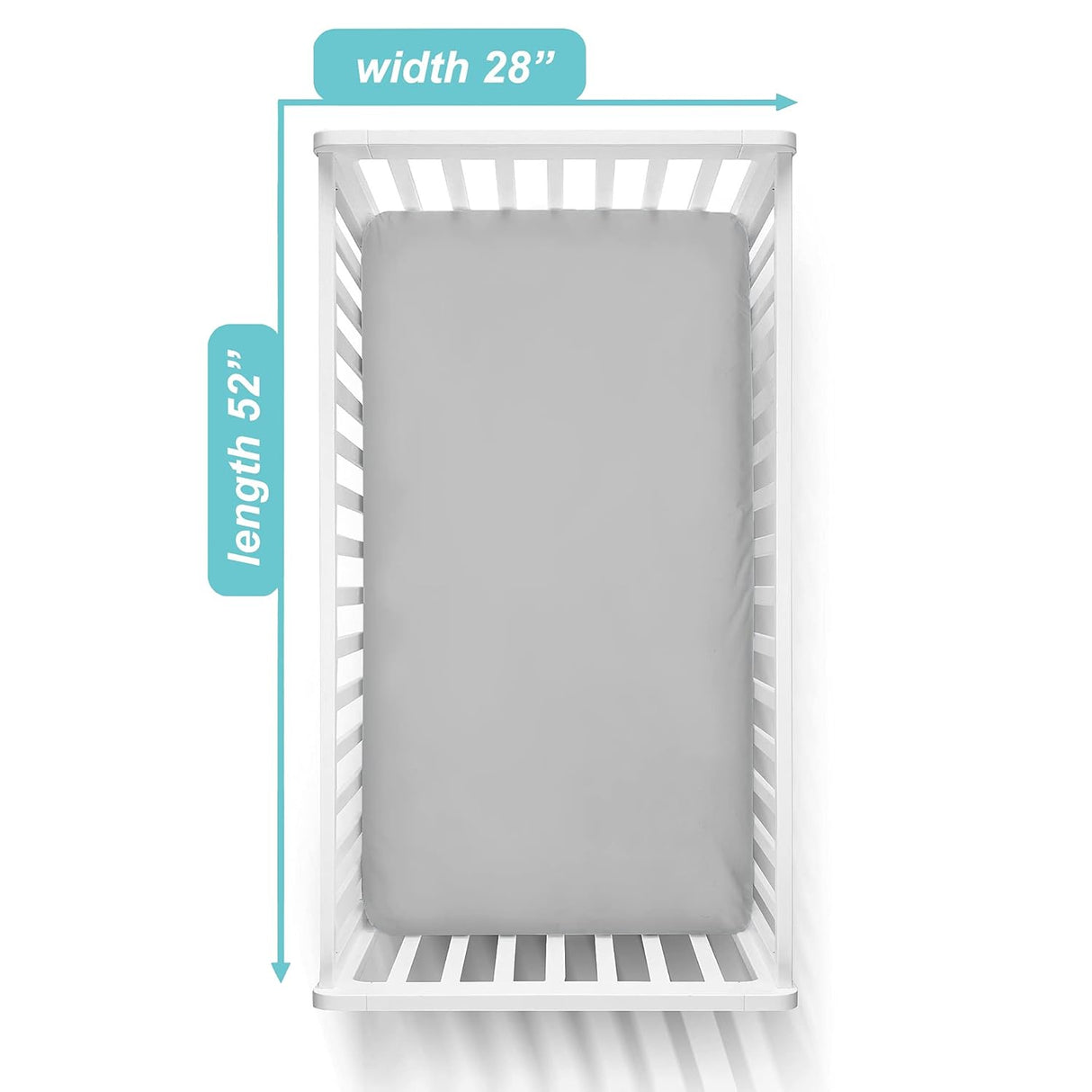 American Baby Company Cotton Jersey Fitted Crib Sheet - Gray - Kid's Stuff Superstore