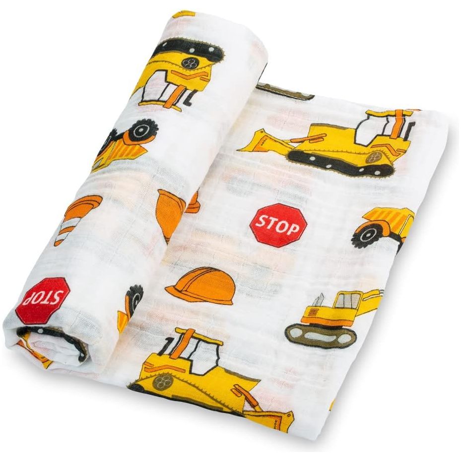 LollyBanks Muslin Swaddle Blanket - Construction - Kid's Stuff Superstore