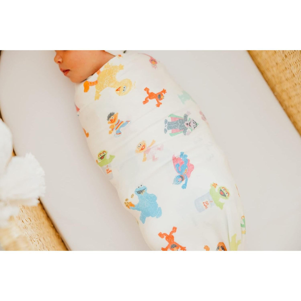 Copper Pearl Swaddle Blanket - Sesame Friends - Kid's Stuff Superstore