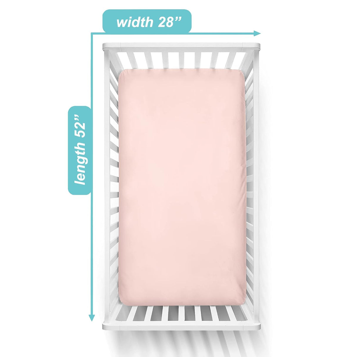 American Baby Company Cotton Jersey Fitted Crib Sheet - Blush - Kid's Stuff Superstore