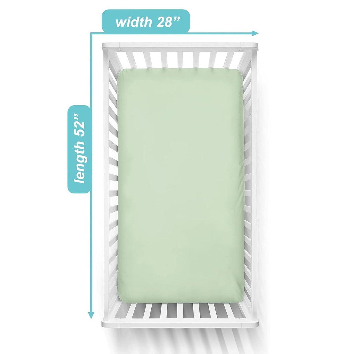 American Baby Company Cotton Jersey Fitted Crib Sheet - Celery - Kid's Stuff Superstore