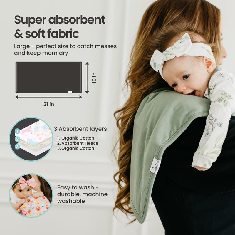 Copper Pearl Premium Baby Burp Cloths 3-Pack - Rufus - Kid's Stuff Superstore