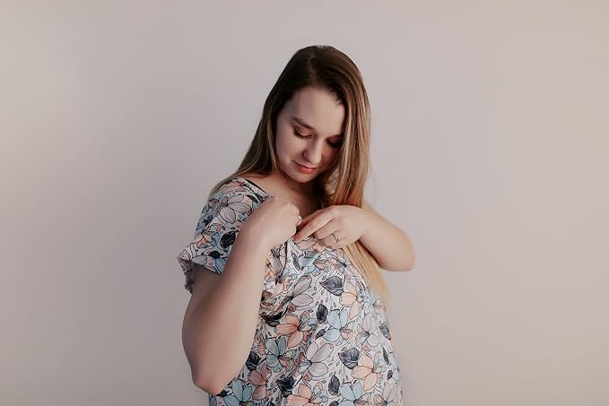 Three Little Tots Delivery/Nursing Gown - Flower Bloom