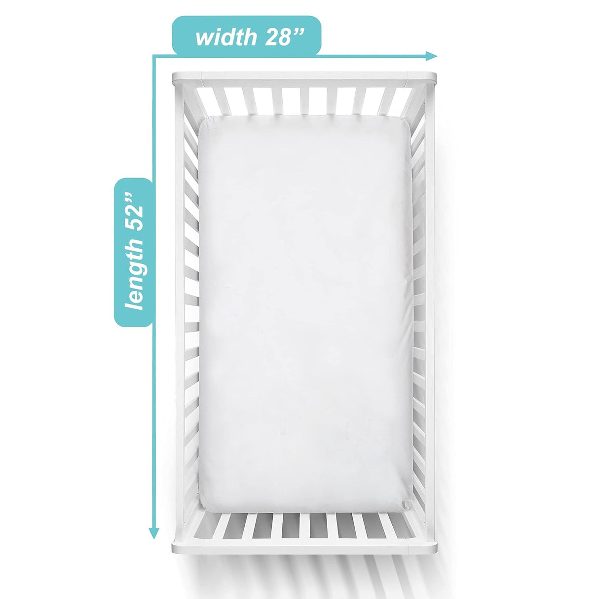 American Baby Company Cotton Jersey Fitted Crib Sheet - White - Kid's Stuff Superstore