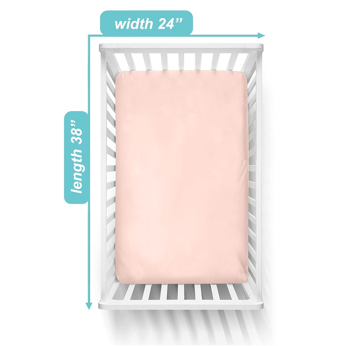 American Baby Company Fitted Mini Crib Sheet - Blush - Kid's Stuff Superstore