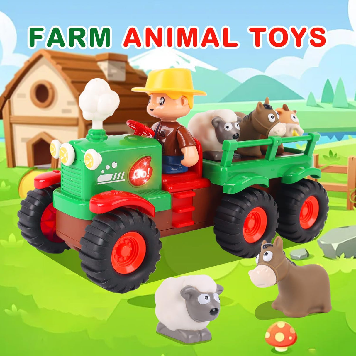 Self-Driving Farmer Tractor with Lights and Music - Kid's Stuff Superstore