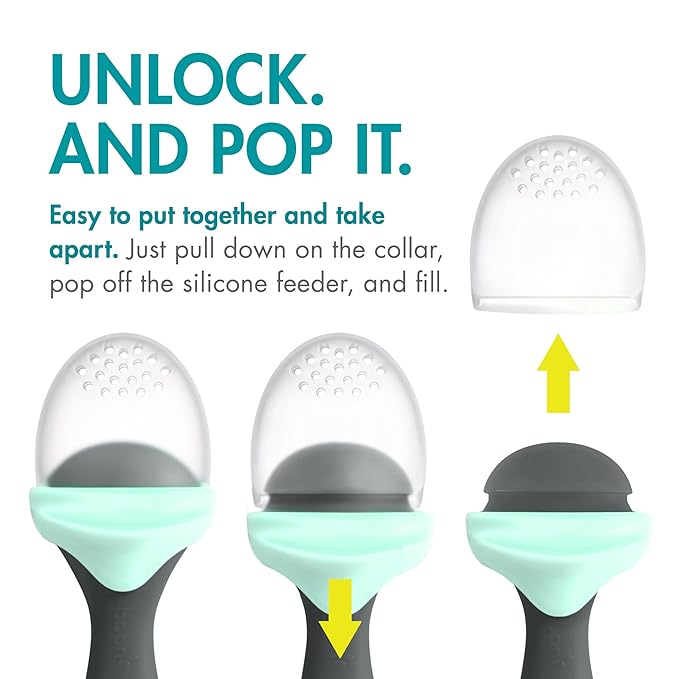 Boon PULP Silicon Feeder - Blue/Grey - Kid's Stuff Superstore
