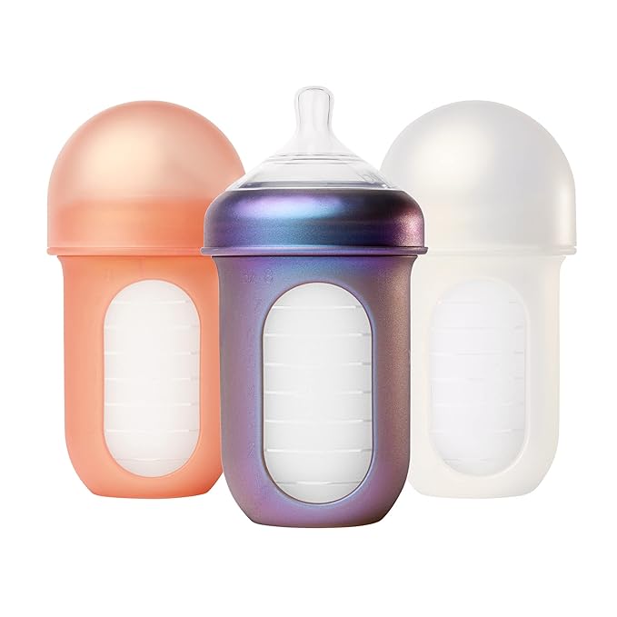 Boon Nursh 8 oz. Silicon Bottles - Metallic - Kid's Stuff Superstore