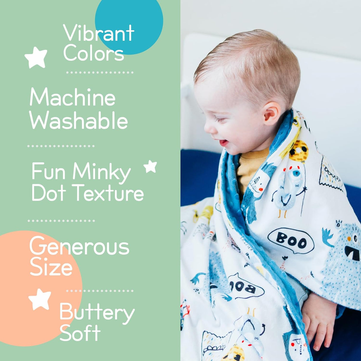 Honey Lemonade Minky Blanket - Monster Friends - Kid's Stuff Superstore