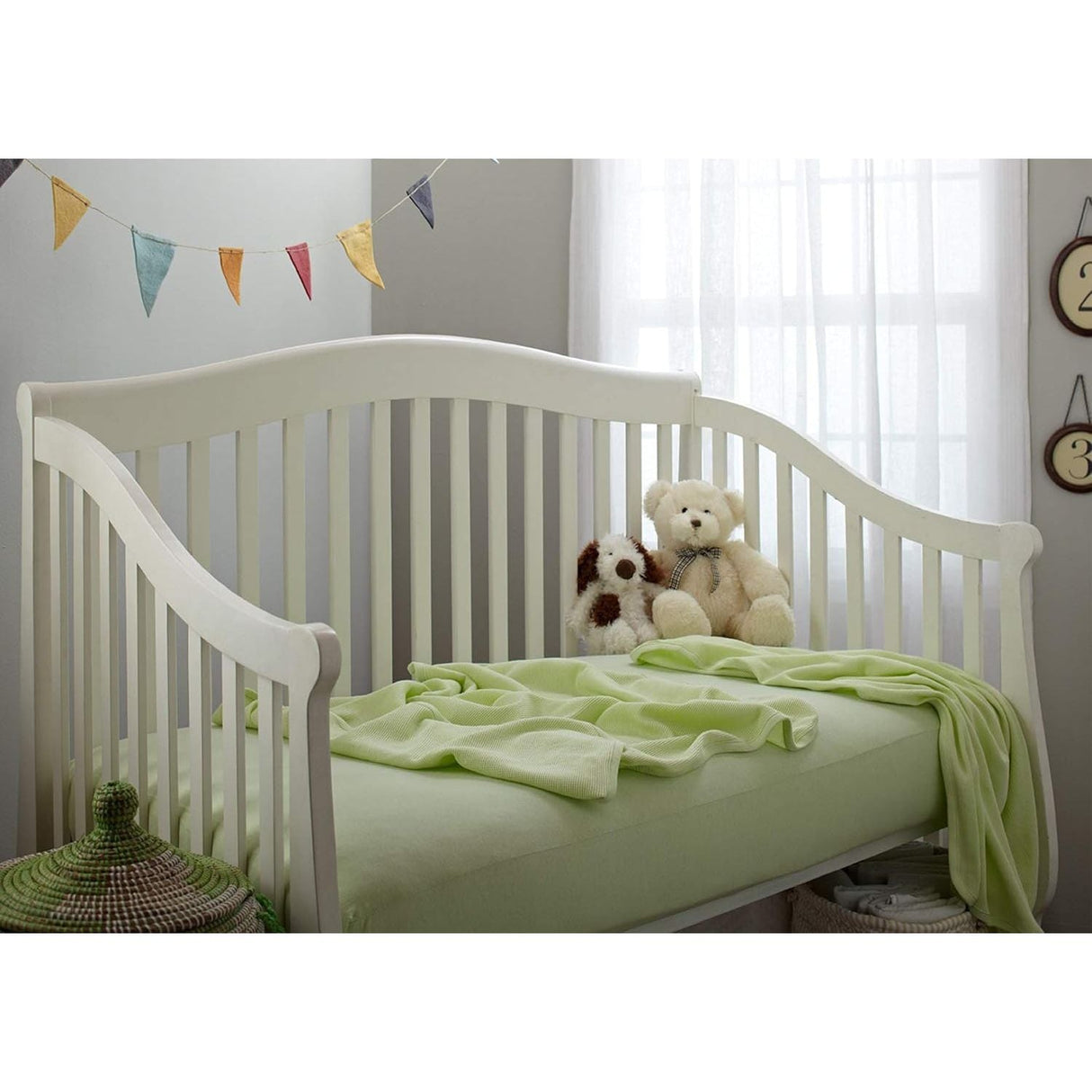 American Baby Company Cotton Jersey Fitted Crib Sheet - Celery - Kid's Stuff Superstore