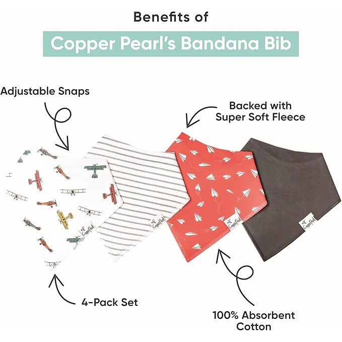 Copper Pearl Baby Bandana Bibs 4 Pack - Timber - Kid's Stuff Superstore