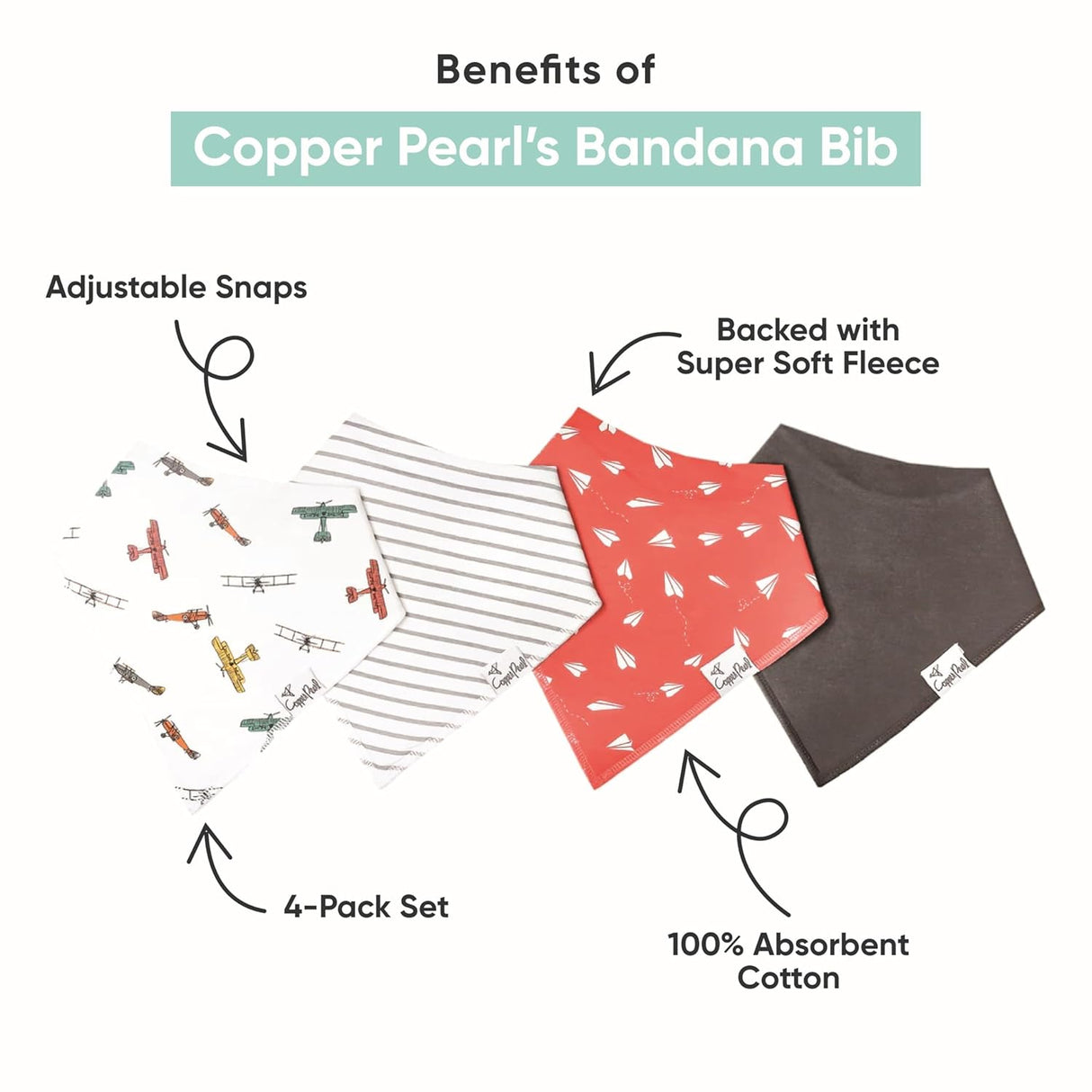 Copper Pearl Baby Bandana Bibs 4 Pack - Olive - Kid's Stuff Superstore