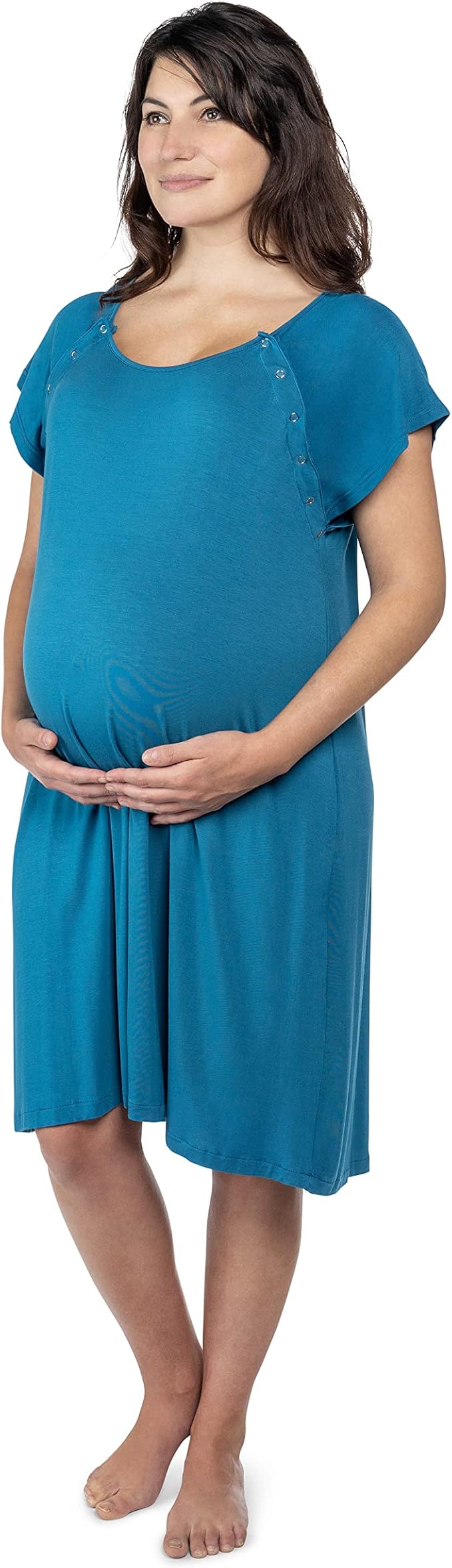 Three Little Tots Delivery/Nursing Gown - Blue