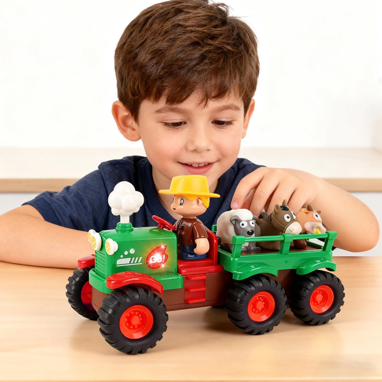 Self-Driving Farmer Tractor with Lights and Music - Kid's Stuff Superstore