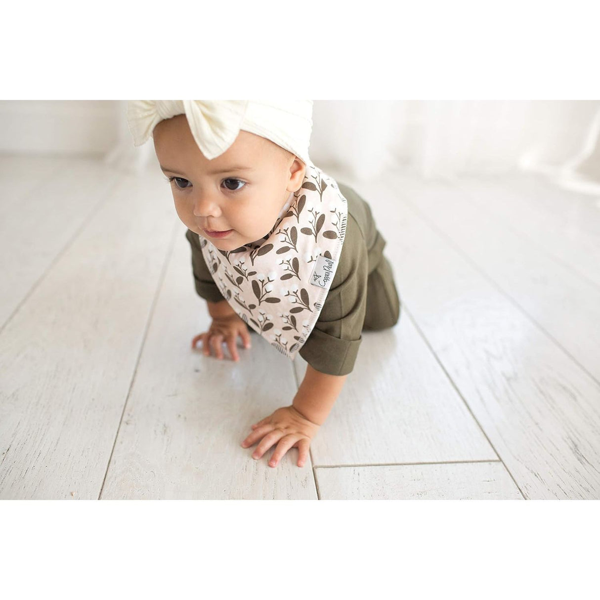 Copper Pearl Baby Bandana Bibs 4 Pack - Olive - Kid's Stuff Superstore