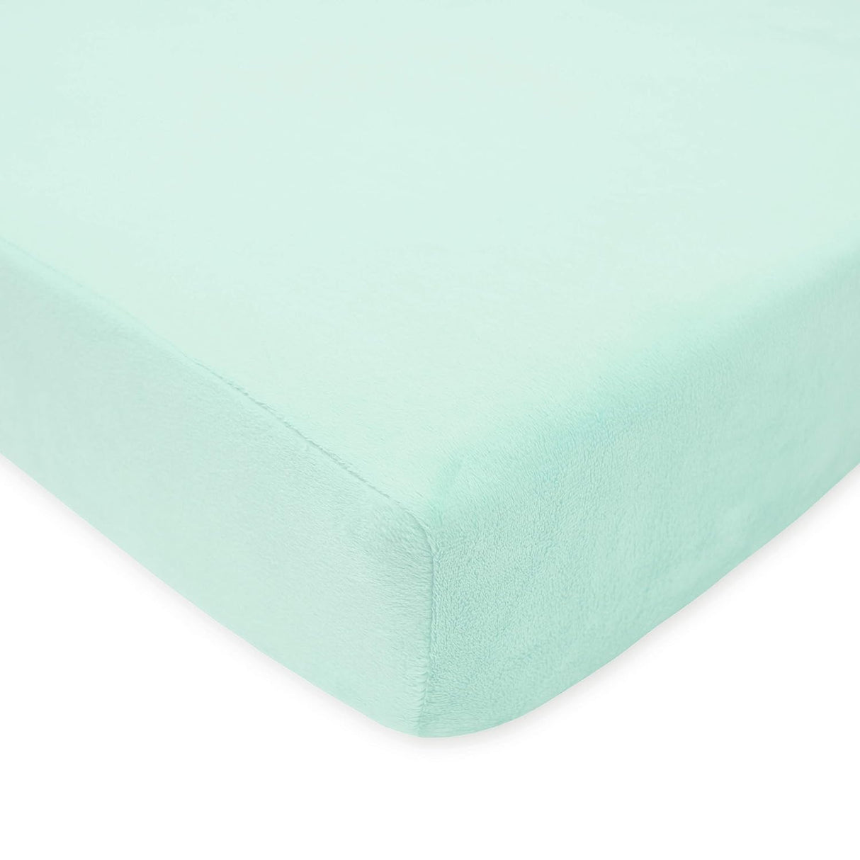 American Baby Company Heavenly Soft Chenille Fitted Crib Sheet - Aqua - Kid's Stuff Superstore