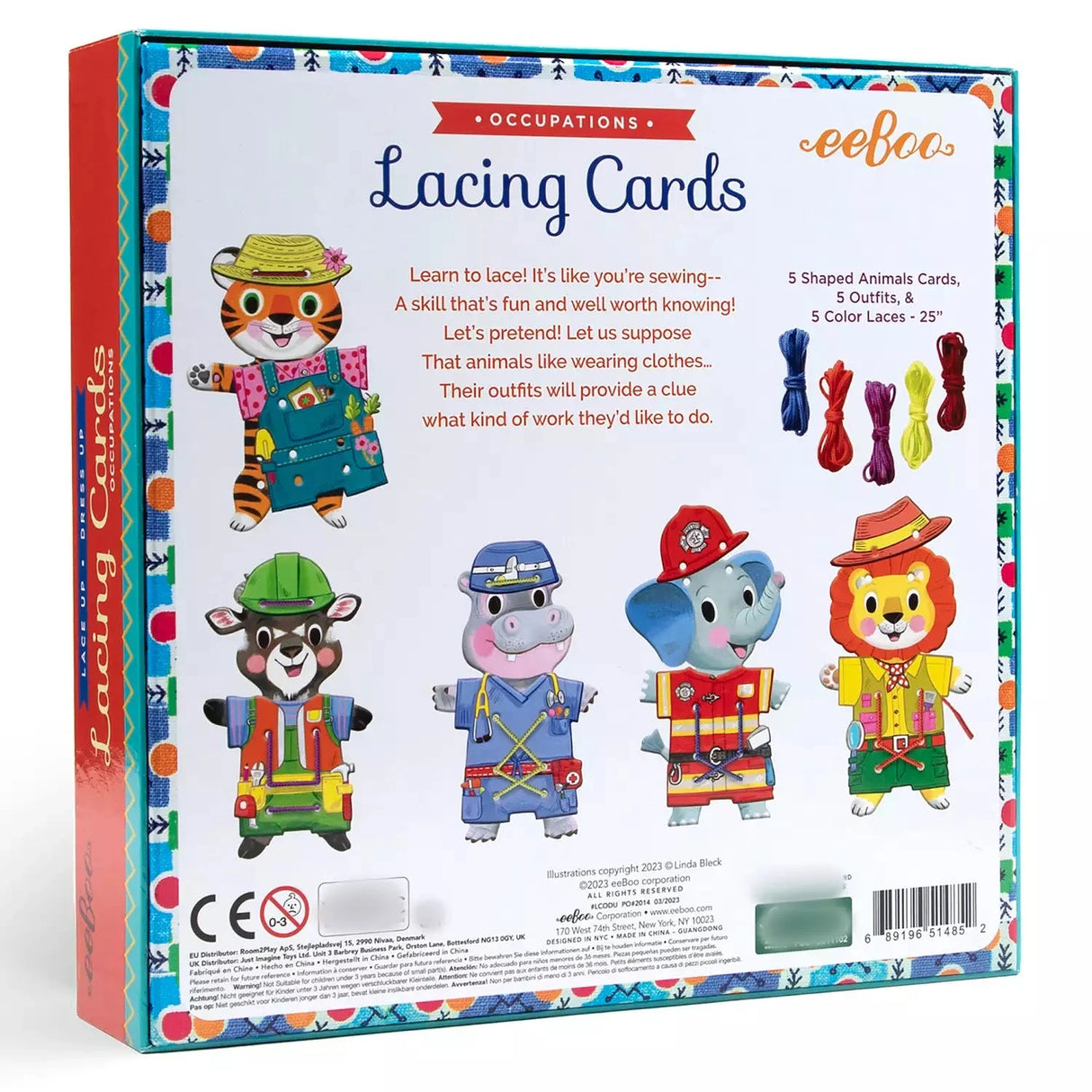 eeBoo Dress Up Lacing Cards: Occupations - Kid's Stuff Superstore