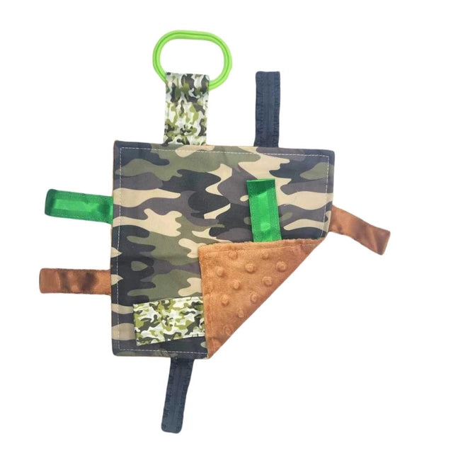 Baby Jack 8x8 Crinkle Sensory Toy - Army Camouflage - Kid's Stuff Superstore