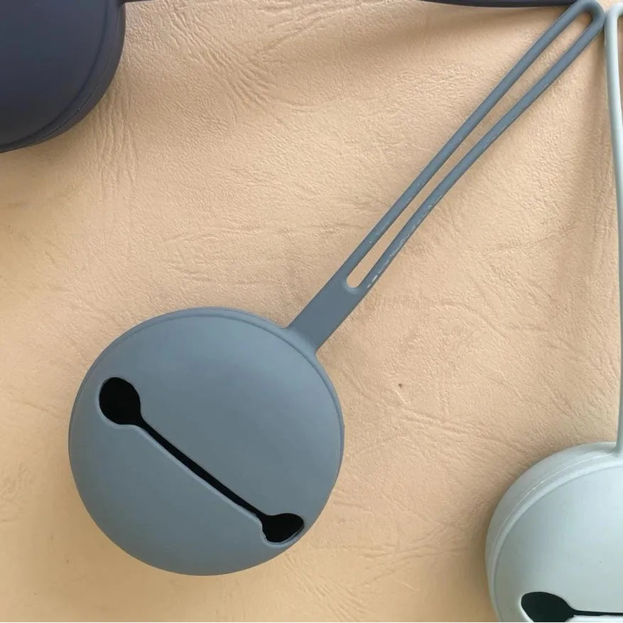 Silicone Pacifier Holder - Dusty Blue - Kid's Stuff Superstore